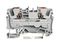 2206-1201 - 2 Conductor Through Terminal Block with Push Button and Test Port, 800V, 41A, 20AWG to 8AWG,  Grey