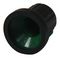 MC72604S - 16mm Soft Touch Instrument Knob, Black / Green, 6mm Shaft