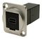 CP30202M - Mini DisplayPort Feedthrough Panel Mount Connector, Metal, Silver, CSK Holes