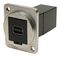 CP30202M3 - Mini DisplayPort Feedthrough Panel Mount Connector, Metal, Silver, Plain Holes