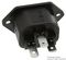 PX0675/63 - IEC C13 Outlet, Flange Fix, Black