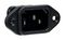 PX0580/28 - IEC C14 Inlet, Black 2.8mm Tab