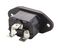 PX0580/63 - IEC C14 Inlet, Black 6.35mm Tabs