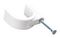 PELB0174 - Round Cable Clips, 7mm, White, Pack of 100