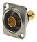 CP303112GM - Gold Plated BNC 75 Ohm Socket to BNC 75 Ohm Socket, 12GHz, 4K Panel Mount Feedthrough Connector, Nickel Plated, CSK Holes