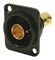 CP303112GMB - Gold Plated BNC 75 Ohm Socket to BNC 75 Ohm Socket, 12GHz, 4K Panel Mount Feedthrough Connector, Black Metal, CSK Holes