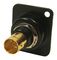 CP303112GMB - Gold Plated BNC 75 Ohm Socket to BNC 75 Ohm Socket, 12GHz, 4K Panel Mount Feedthrough Connector, Black Metal, CSK Holes