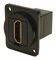 CP30200GM3B - HDMI A Socket to HDMI A Socket Feedthrough Connector, Metal, Black, Plain Holes