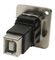 CP30209NM3 - USB B 2.0 Socket to USB A 2.0 Socket Feedthrough Connector, Metal, Silver, Plain Holes