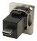 CP30211M3 - USB C Socket to USB C Plug Feedthrough Connector, Metal, Silver, Plain Holes