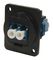 CP30213M3B - Single Mode LC Duplex to Single Mode LC Duplex Feedthrough Connector, Metal, Black, Plain Holes