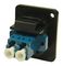 CP30213M3B - Single Mode LC Duplex to Single Mode LC Duplex Feedthrough Connector, Metal, Black, Plain Holes