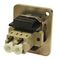 CP30214M3 - Multi Mode LC Duplex to Multi Mode LC Duplex Feedthrough Connector, Metal, Silver, Plain Holes