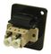 CP30214M3B - Multi Mode LC Duplex to Multi Mode LC Duplex Feedthrough Connector, Metal, Black, Plain Holes