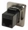 CP30220M3 - RJ45 Cat5e Socket to RJ45 Cat5e Socket Feedthrough Connector, Metal, Silver, Plain Holes