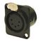 FC61950 - 5 Pin XLR Socket Feedthrough Panel, Metal, CSK Holes