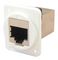 CP30220SXW - RJ45 Cat5e Shielded Socket to RJ45 Cat5e Shielded Socket Feedthrough Connector, Plain Holes, White