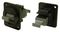 CP30245M3B - Fibre Optic MTP to Fibre Optic MTP Feedthrough Conector, Panel Mount, Plain Holes, Black Metal Frame,