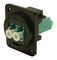 CP30246M3B - Fibre Optic LC Duplex to LC Duplex Feedthrough Connector, Panel Mount, Plain Holes, Black Metal Frame, OM3