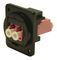 CP30247M3B - Fibre Optic LC Duplex to LC Duplex Feedthrough Connector, Panel Mount, Plain Holes, Black Metal Frame, OM4