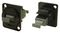 CP30245MB - Fibre Optic MTP to MTP Feedthrough Connector, Panel Mount, CSK Holes, Black Metal Frame,