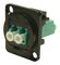 CP30246MB - Fibre Optic LC Duplex to LC Duplex Feedthrough Connector, Panel Mount, CSK Holes, Black Metal Frame, OM3