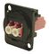 CP30247MB - Fibre Optic LC Duplex to LC Duplex Feedthrough Connector, Panel Mount, CSK Holes, Black Metal Frame, OM4