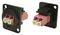 CP30247MB - Fibre Optic LC Duplex to LC Duplex Feedthrough Connector, Panel Mount, CSK Holes, Black Metal Frame, OM4