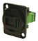 CP30249MB - Fibre Optic SC Simplex to SC Simplex Feedthrough Connector, Panel Mount, CSK Holes, Black Metal Frame, APC
