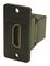 CP30600GX1 - Slim HDMI Socket to HDMI Socket Feedthrough Connector, Black, Plastic, 3.2mm Holes