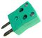 IS-K-MQ - Type K Thermocouple Connector Plug, IEC, Standard, Quickwire, Green