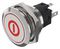 82-6151.1AA4.B001 - LED Vandal Resistant Push Button Switch, SPDT, Momentary, Red / Green, Standby, l/O, 24V DC, 22mm