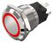 82-5151.1113 - Vandal Resistant Push Button Switch, SPDT, Momentary, 12V DC, Red, 19mm