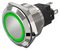 82-6151.1133 - LED Vandal Resistant  Push Button Switch, SPDT, Momentary, Green, 12V DC