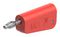64.1040-22 - 4mm Stackable Banana Plug with Spring Loaded Multilam, 60V DC, 19A, Red