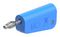 64.1038-23 - 4mm Plug, Blue/Grey, 19A, Solder, Nickel
