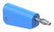 64.1038-23 - 4mm Plug, Blue/Grey, 19A, Solder, Nickel