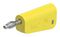 64.1038-24 - 4mm Stackable Banana Plug with Spring Loaded Multilam, 60V DC, 19A, Yellow