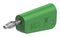 64.1044-25 - 4mm Plug, Green/Grey, 32A, Screw, Nickel