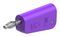 64.1042-26 - 4mm Plug, Violt/Gry, 32A, Solder, Nickel