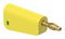 64.1043-20 - 4mm Plug, Yell/Grn, 32A, Solder, Gold
