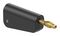 64.1043-21 - 4mm Plug, Blk/Grey, 32A, Solder, Gold