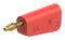 64.1043-22 - 4mm Plug, Red/Grey, 32A, Solder, Gold