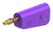 64.1043-26 - 4mm Plug, Violt/Gry, 32A, Solder, Gold