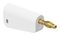 64.1043-29 - 4mm Plug, Wht/Grey, 32A, Solder, Gold
