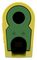 64.1042-20 - 4mm Plug, Yell/Grn, 32A, Solder, Nickel