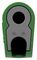 64.1043-25 - 4mm Plug, Grn/Grey, 32A, Solder, Gold