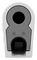 64.1043-29 - 4mm Plug, Wht/Grey, 32A, Solder, Gold