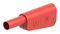 66.2022-22 - 4mm Plug, Sh, Red/Grey, 32A, Solder, Nkl