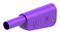 66.2025-26 - 4mm Plug, Sh, Viol/Gry, 32A, Screw, Gld